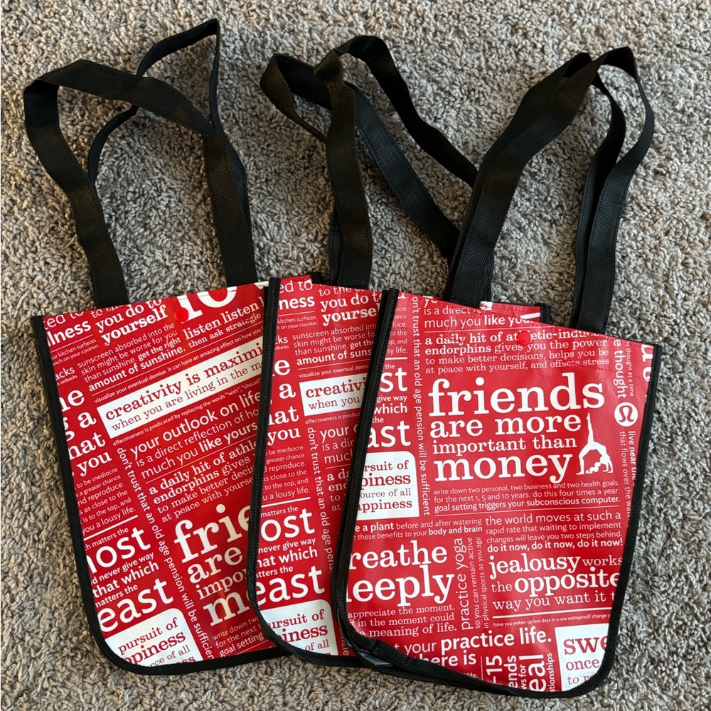 Small lululemon shopping bags